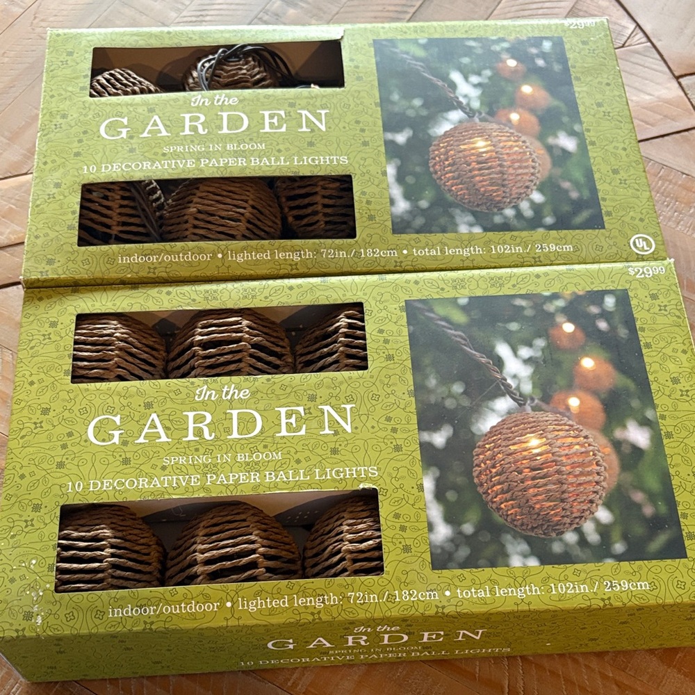 In the Garden Spring in Bloom Decorative Paper Ball Lights - Brown